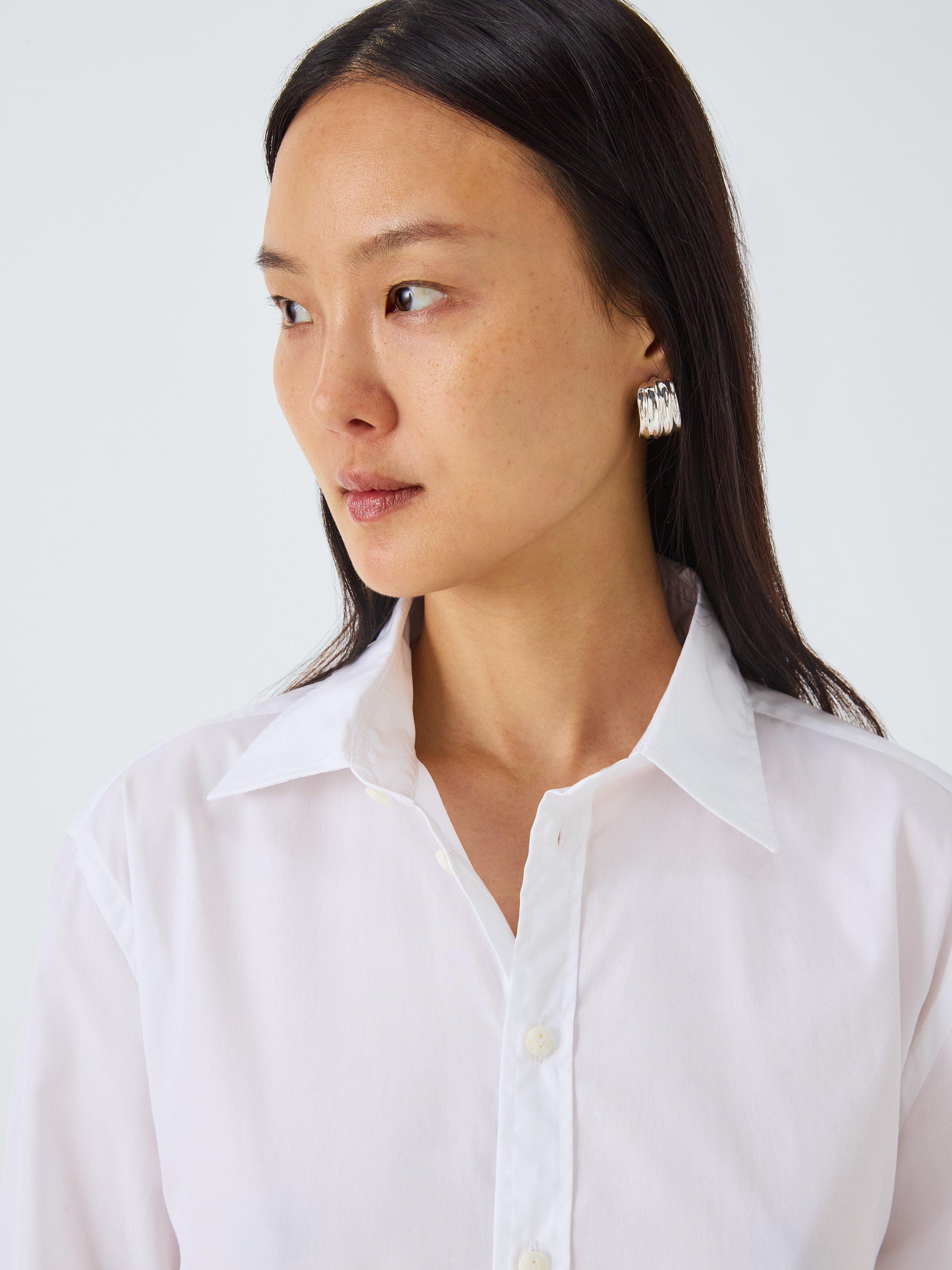 Product image 5 of 6, which shows rag & bone Ellison Poplin Shirt, White, S