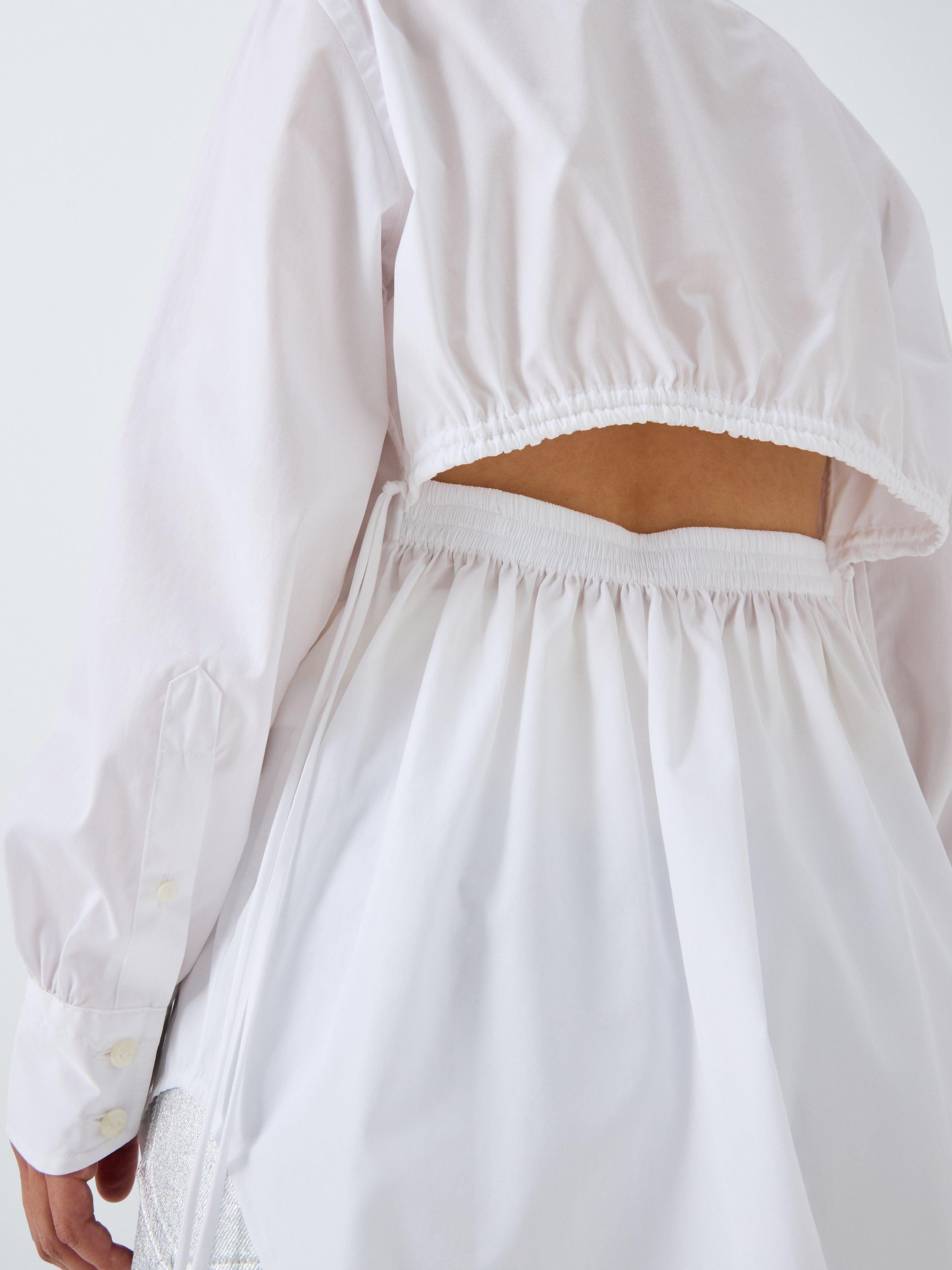Product image 6 of 6, which shows rag & bone Ellison Poplin Shirt, White, S