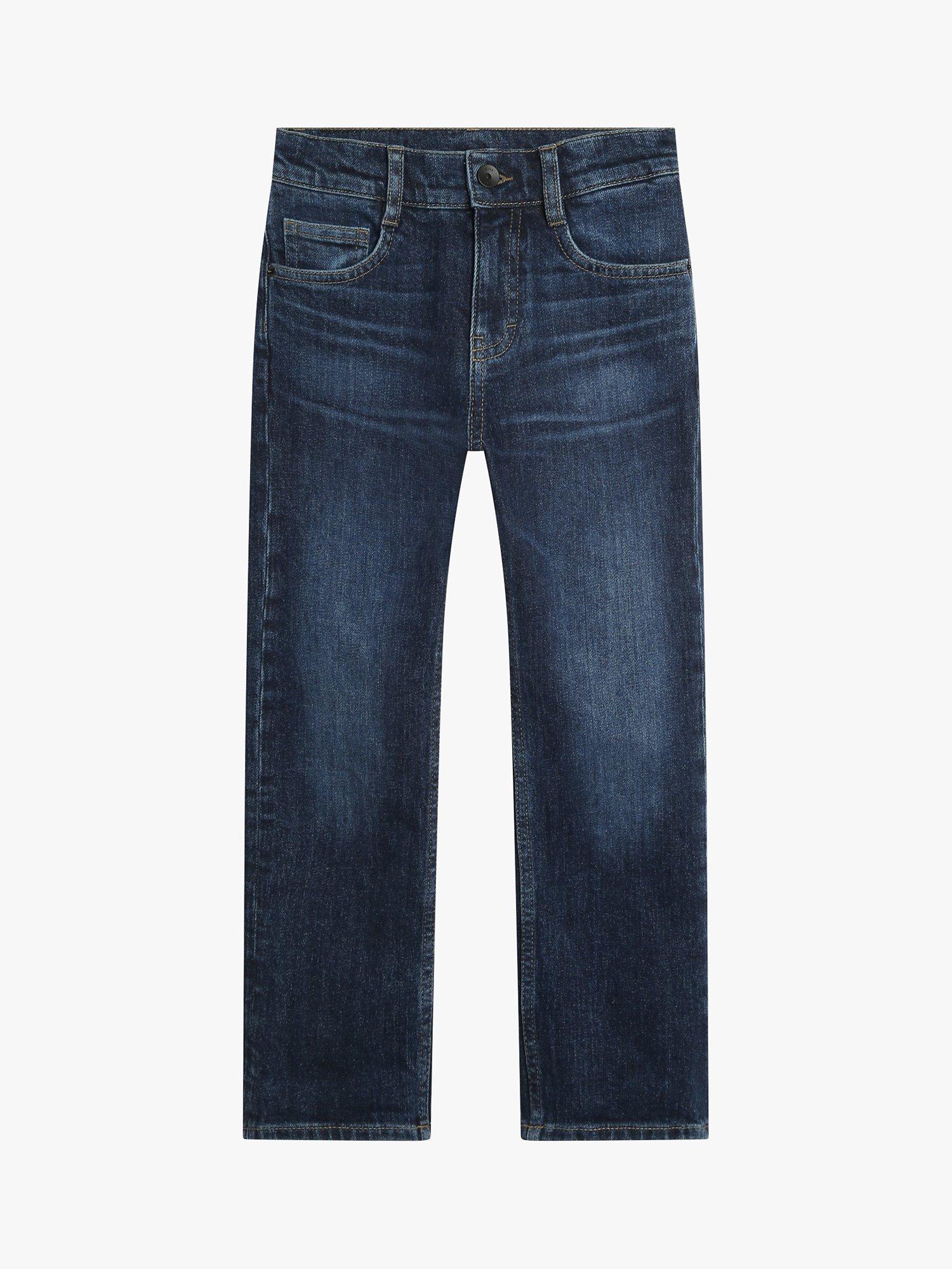Product image 1 of 3, which shows BOSS Kids' Regular Fit Denim Trousers, Indigo, 5 years