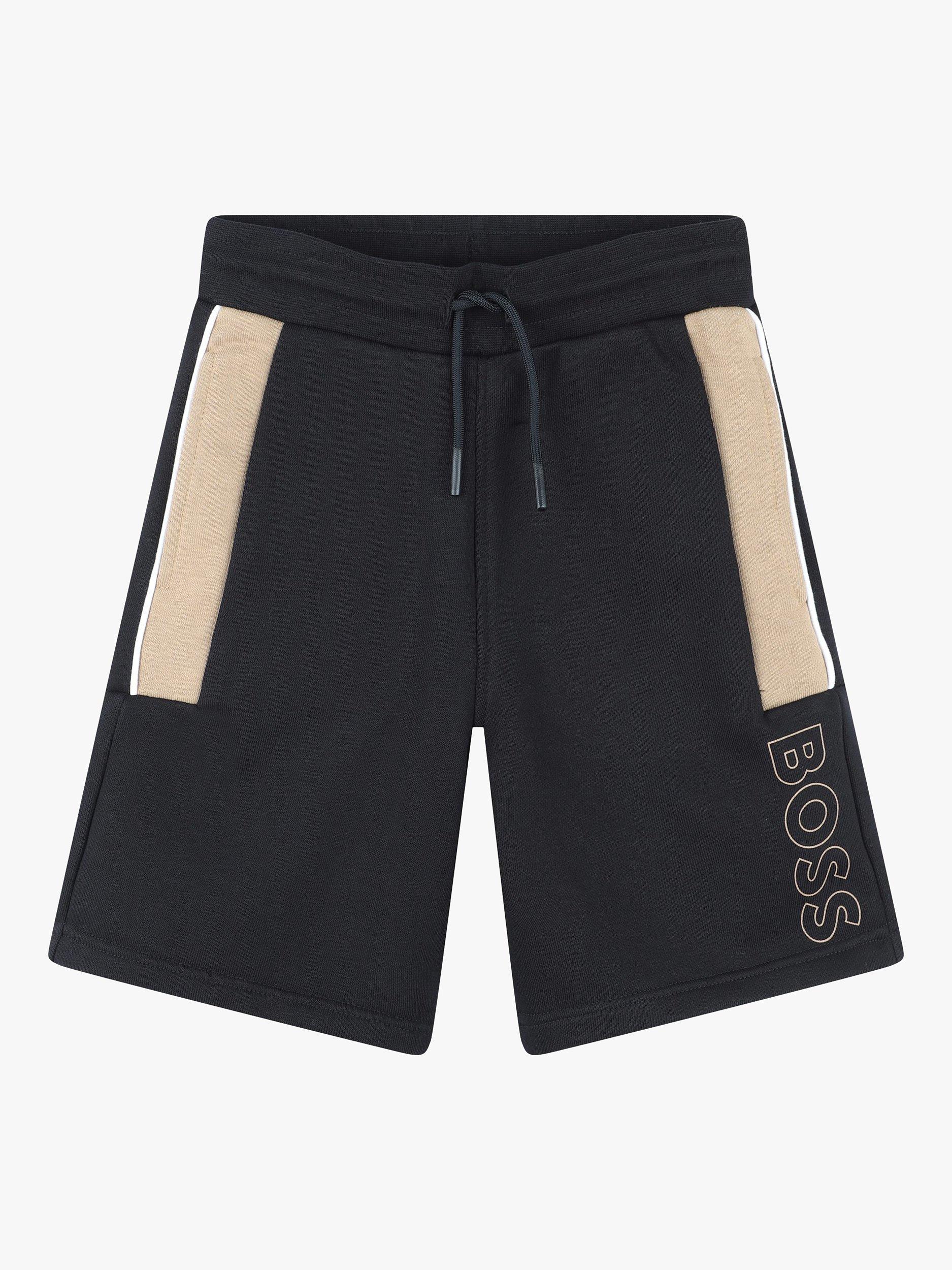BOSS Kids' Fleece Bermuda Shorts, Black