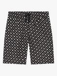 BOSS Kids' Monogram Swim Shorts, Black