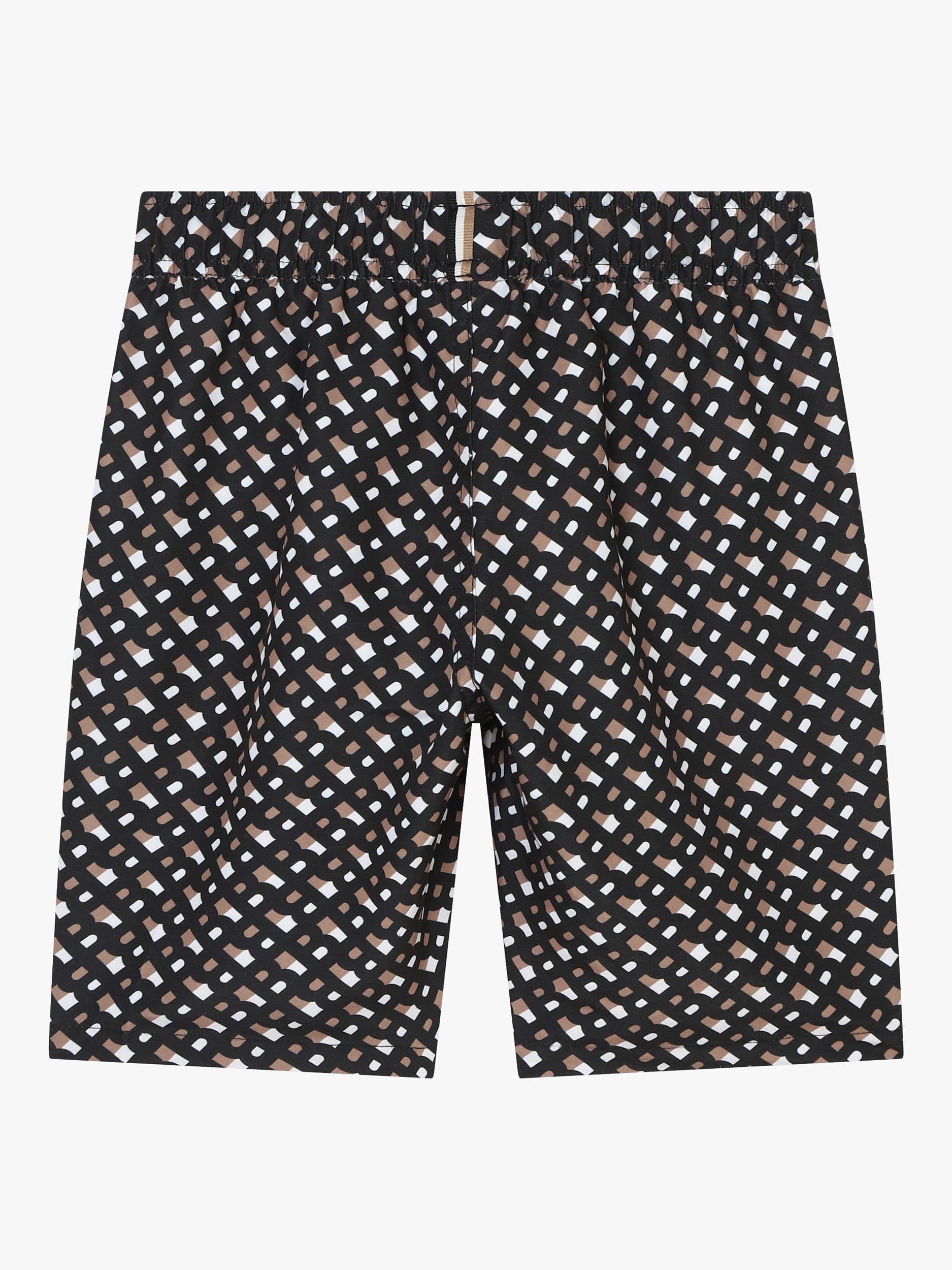 Product image 2 of 3, which shows BOSS Kids' Monogram Swim Shorts, Black, 5 years
