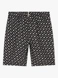 BOSS Kids' Monogram Swim Shorts, Black