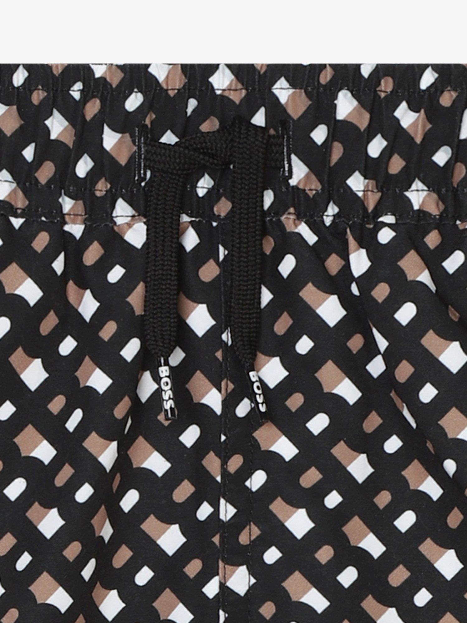 Product image 3 of 3, which shows BOSS Kids' Monogram Swim Shorts, Black, 5 years