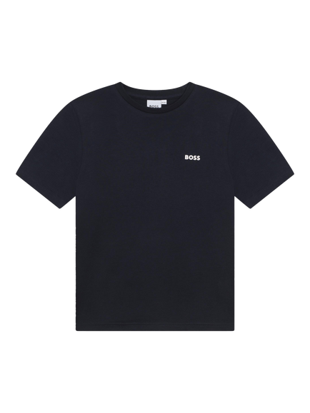 BOSS Kids' Short Sleeve T-Shirt, Black, Black