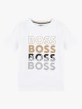 BOSS Kids' Short Sleeve Logo Slim Fit T-Shirt