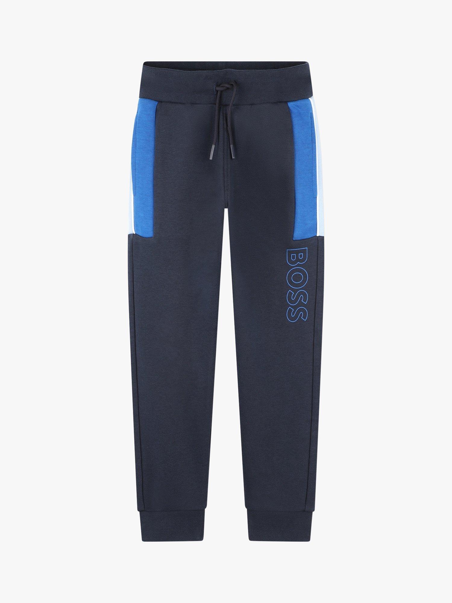 BOSS Kids' Logo Drawstring Jogging Bottoms, Navy