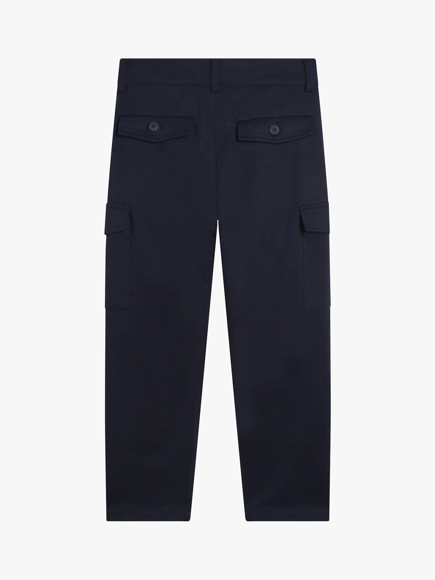 Product image 2 of 3, which shows BOSS Kids' Cargo Trousers, Black, 4 years