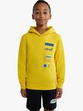 Napapijri Kids' Liard Logo Graphic Hoodie, Yellow