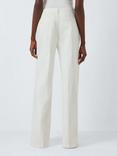 Good American Good Skate Wide Leg Trousers, Cloud White