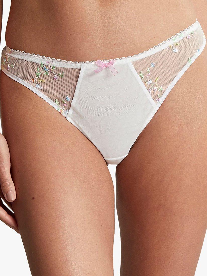 Product image 1 of 3, which shows Panache Meadow Brazilian Briefs, Ivory, 8