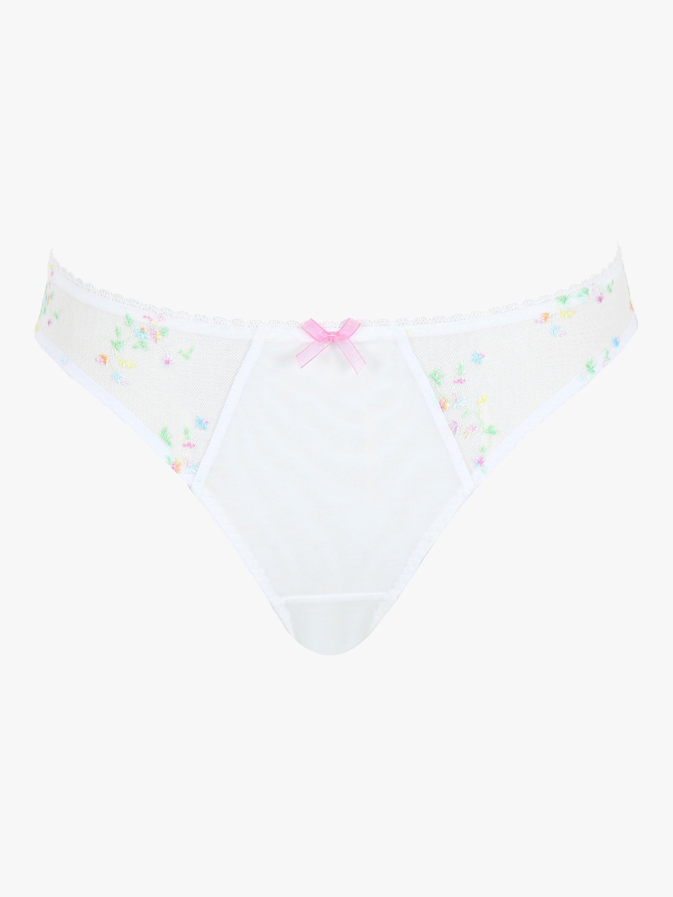 Product image 2 of 3, which shows Panache Meadow Brazilian Briefs, Ivory, 8