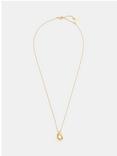 HUSH Parker Chunky Teardrop Pendant Necklace, Gold