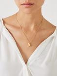 HUSH Parker Chunky Teardrop Pendant Necklace, Gold