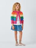 Olivia Rubin Dee Rainbow Classic Crew Neck Button Down Cardigan, Multi