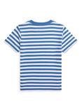 Ralph Lauren Kids' Polo Paris Bear Stripe T-Shirt, Blue/Multi