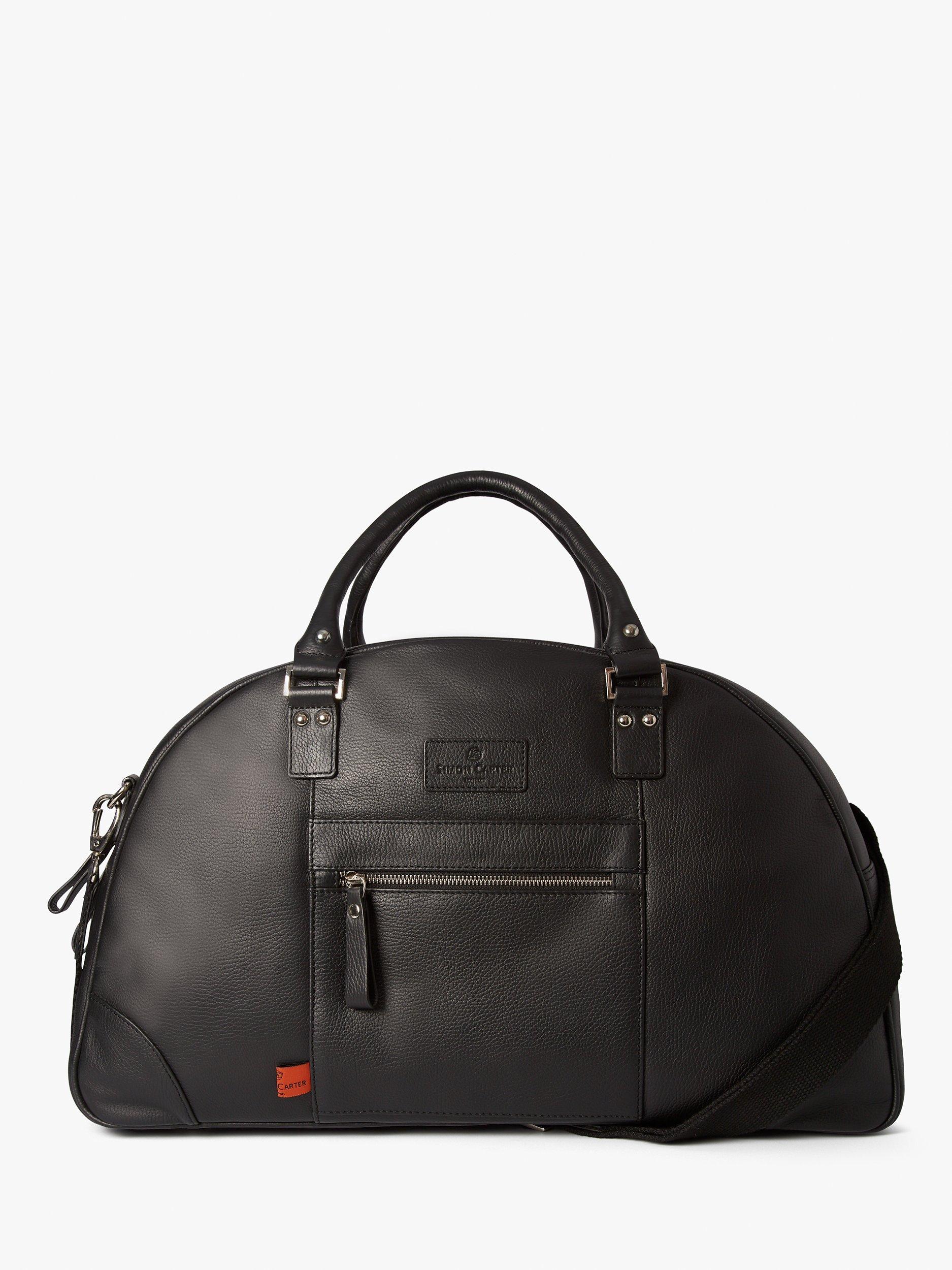 Product image 1 of 5, which shows Simon Carter Folkestone Leather Bag, Black