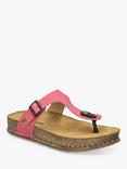 Josef Seibel Hannah 09 Toe Post Leather Sandals, Mid Pink