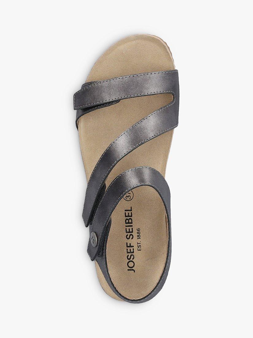 Product image 4 of 5, which shows Josef Seibel Tonga 25 Leather Triple Strap Sandals, Anthracite, 3