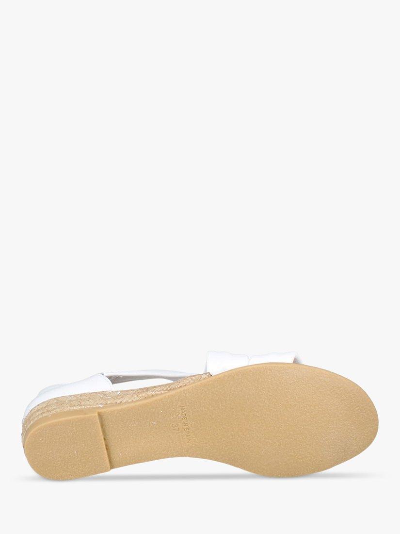 Product image 5 of 5, which shows Josef Seibel Grace Leather Cross Strap Wedge Sandals, White, 9
