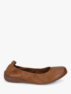 Josef Seibel Fenja 01 Leather Ballet Pumps, Brown, 