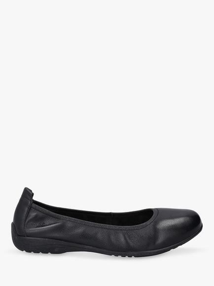 Josef Seibel Fenja 01 Leather Ballet Pumps, Black, 