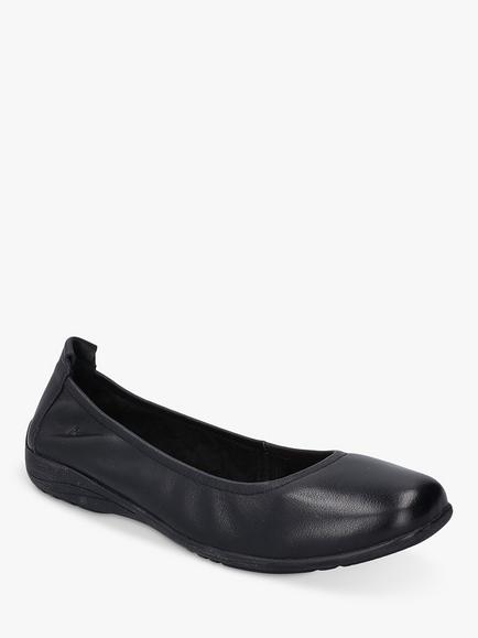 Josef Seibel Fenja 01 Leather Ballet Pumps, Black - view 2, 