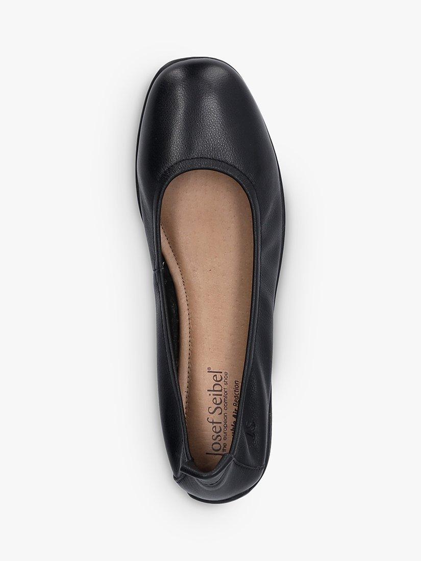 Product image 3 of 5, which shows Josef Seibel Fenja 01 Leather Ballet Pumps, Black, 6.5