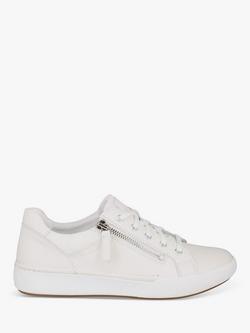 Josef Seibel Claire 03 Leather Zip Trainers, White