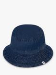 Petit Bateau Baby Organic Cotton Denim Bucket Hat, Blue