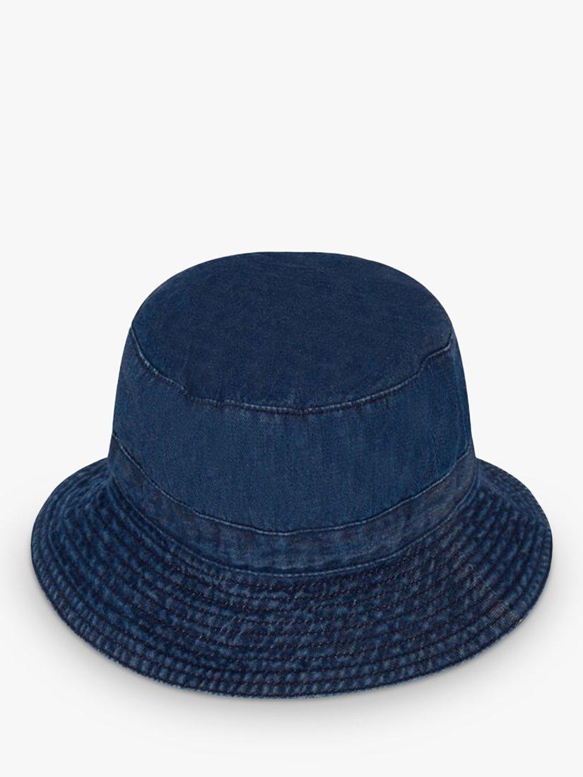 Product image 2 of 3, which shows Petit Bateau Baby Organic Cotton Denim Bucket Hat, Denim, 12-18 months