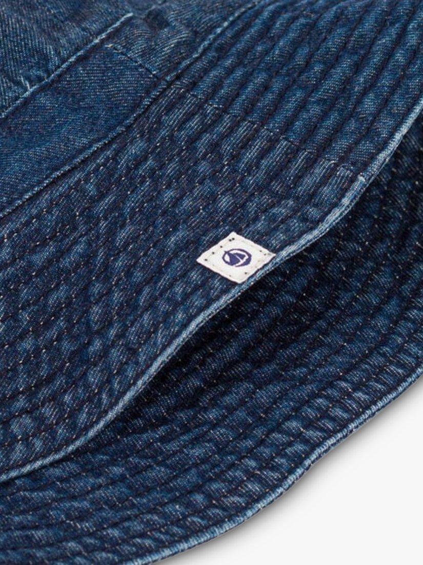Product image 3 of 3, which shows Petit Bateau Baby Organic Cotton Denim Bucket Hat, Denim, 12-18 months
