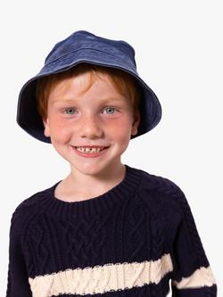 Petit Bateau Kids' Denim Sun Hat, Bleu Delave, Bleu Delave