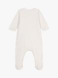 Petit Bateau Baby Heart Velour Bodyjamas, Marshmallow