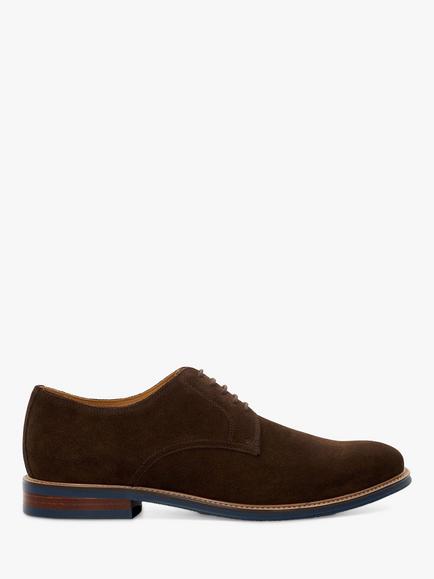 Dune London Stanleyyy Gibson Suede Shoes, Brown, Brown-suede