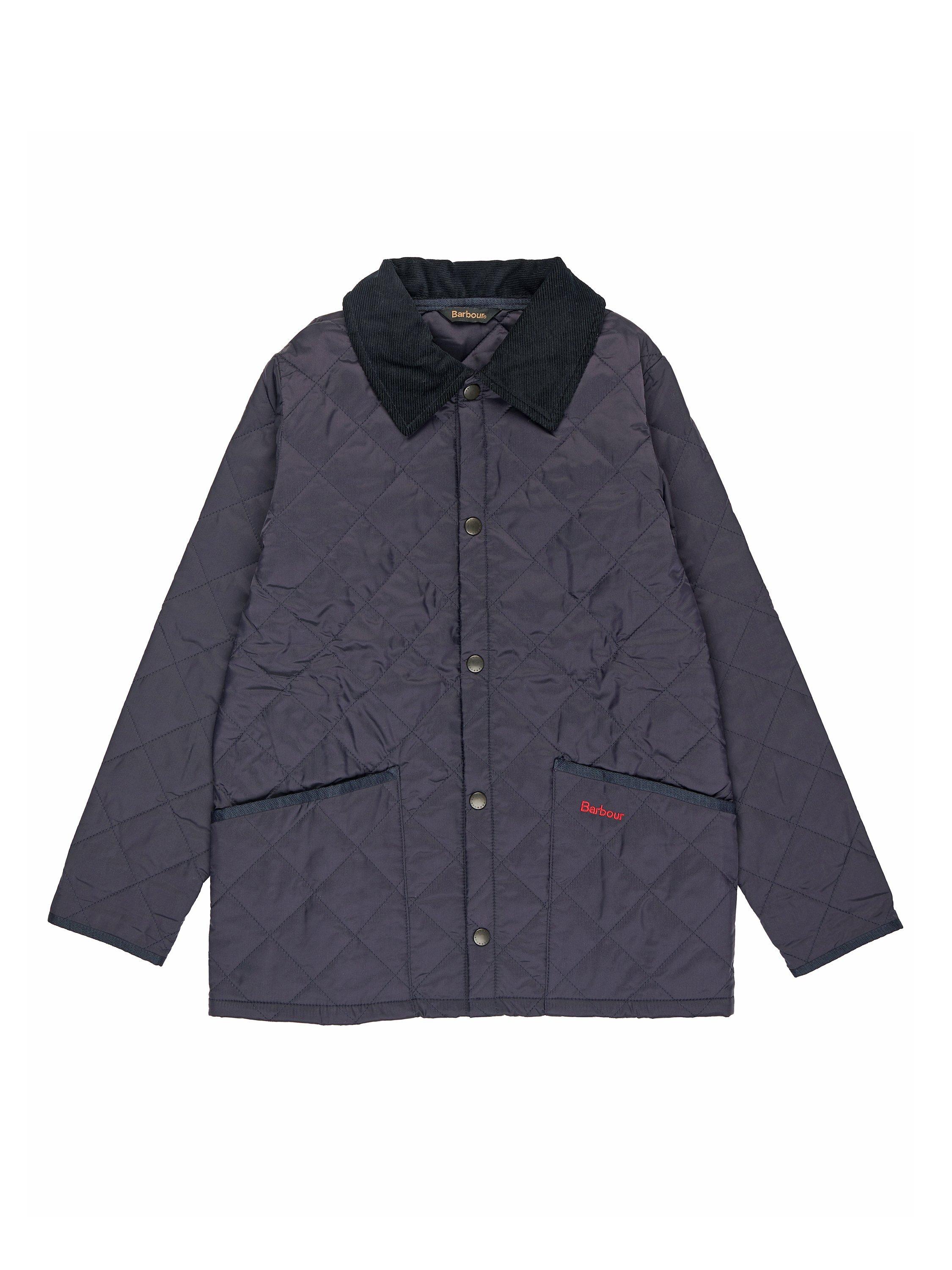 Product image 4 of 8, which shows Barbour Kids' Liddesdale Quilted Jacket, Navy, S