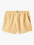 WHEAT Kids' Organic Cotton Lace Eileen Shorts, Pale Apricot