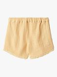 WHEAT Kids' Organic Cotton Lace Eileen Shorts, Pale Apricot