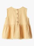 WHEAT Kids' Lace Hannah Blouse, Pale Apricot