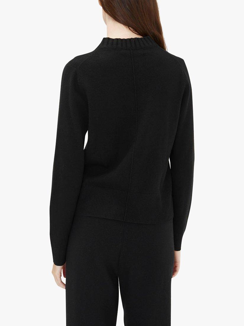 Product image 2 of 3, which shows Chinti & Parker Wool and Cashmere Blend Jumper, Black, XS