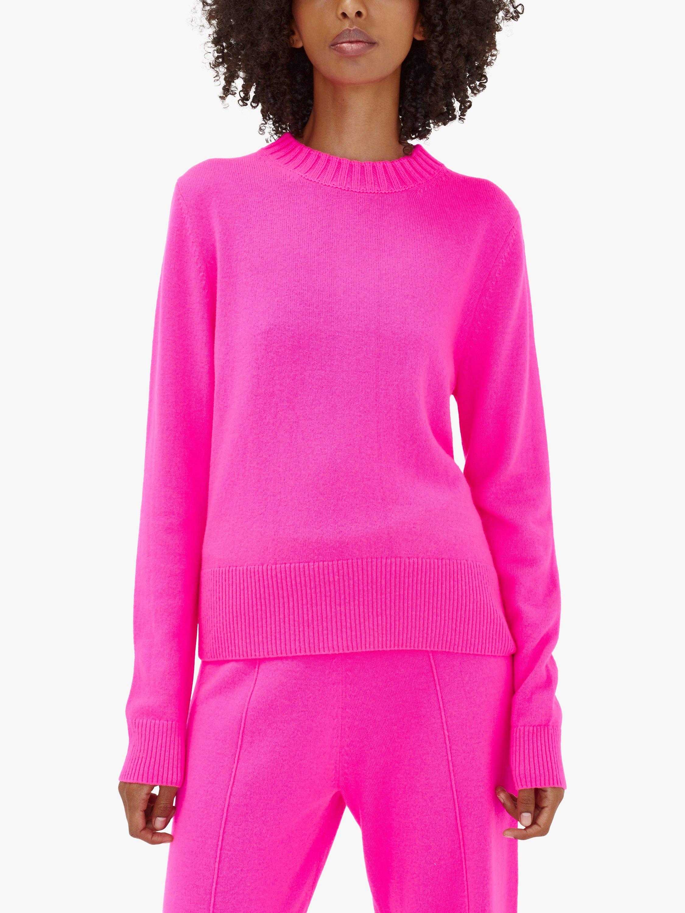 Product image 1 of 4, which shows Chinti & Parker Wool and Cashmere Blend Jumper, Hot Pink, XXL