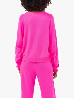 Chinti & Parker Cashmere Blend Boxy Cardigan - view 2, Hot Pink