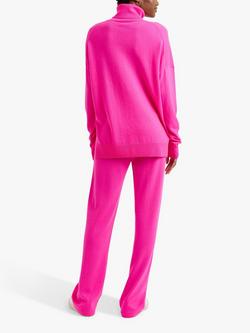Chinti & Parker Roll Neck Wool Rich Jumper - view 2, Hot Pink