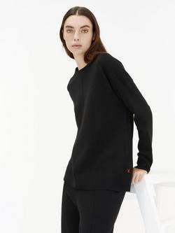 Chinti & Parker Wool Blend Slouchy Jumper - view 2, Black