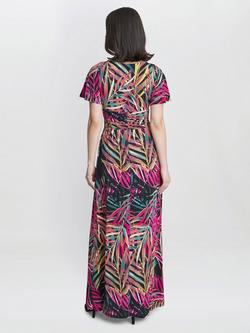 Gina Bacconi Felicity Jersey Maxi Dress, Black/Multi - view 2, Black/Multi