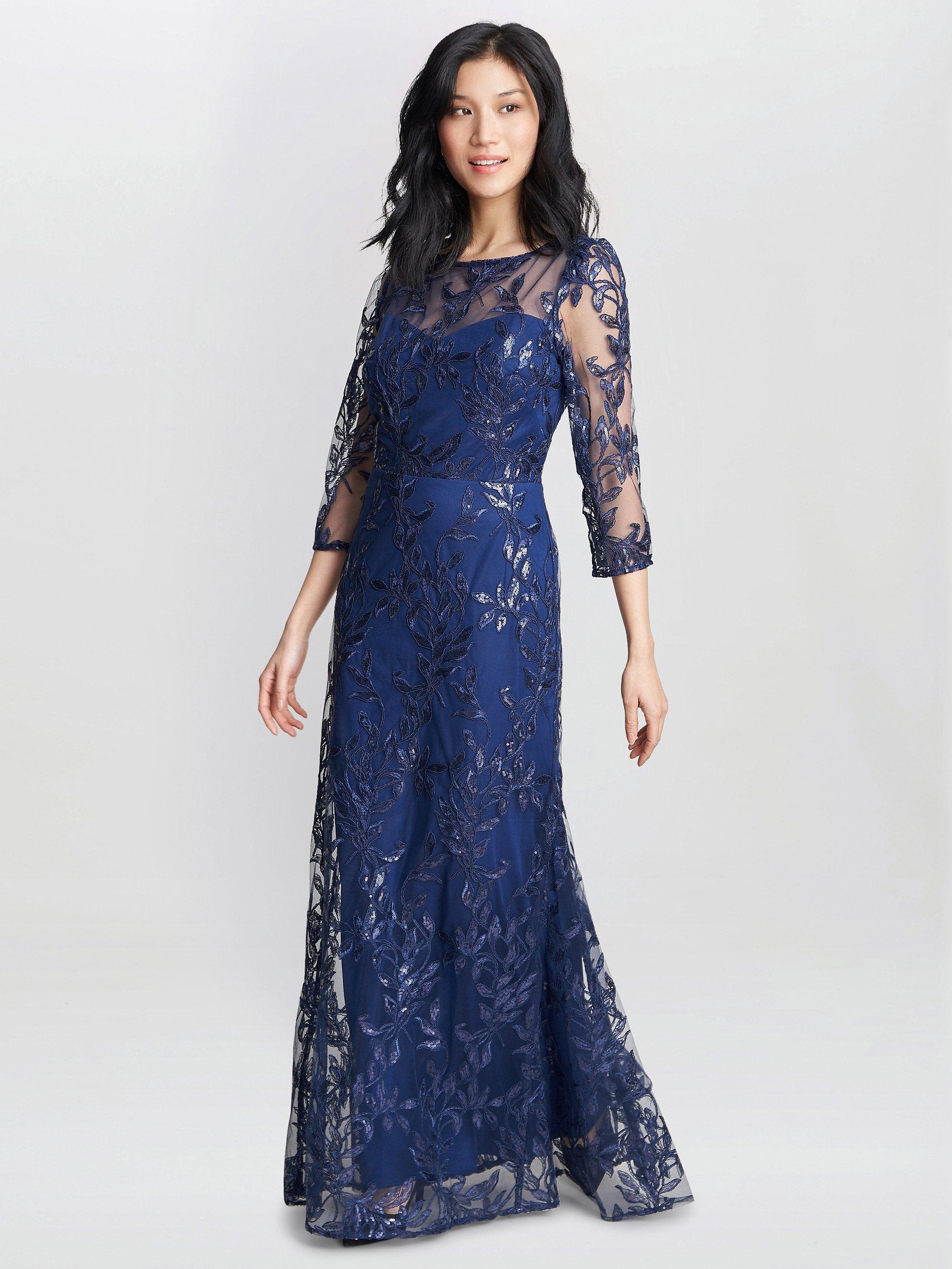 【海外限定】GinaBacconi ドレス☆Blue Adina Jersey Maxi Dress Adina Jersey Maxi Dress – Gina Bacconi