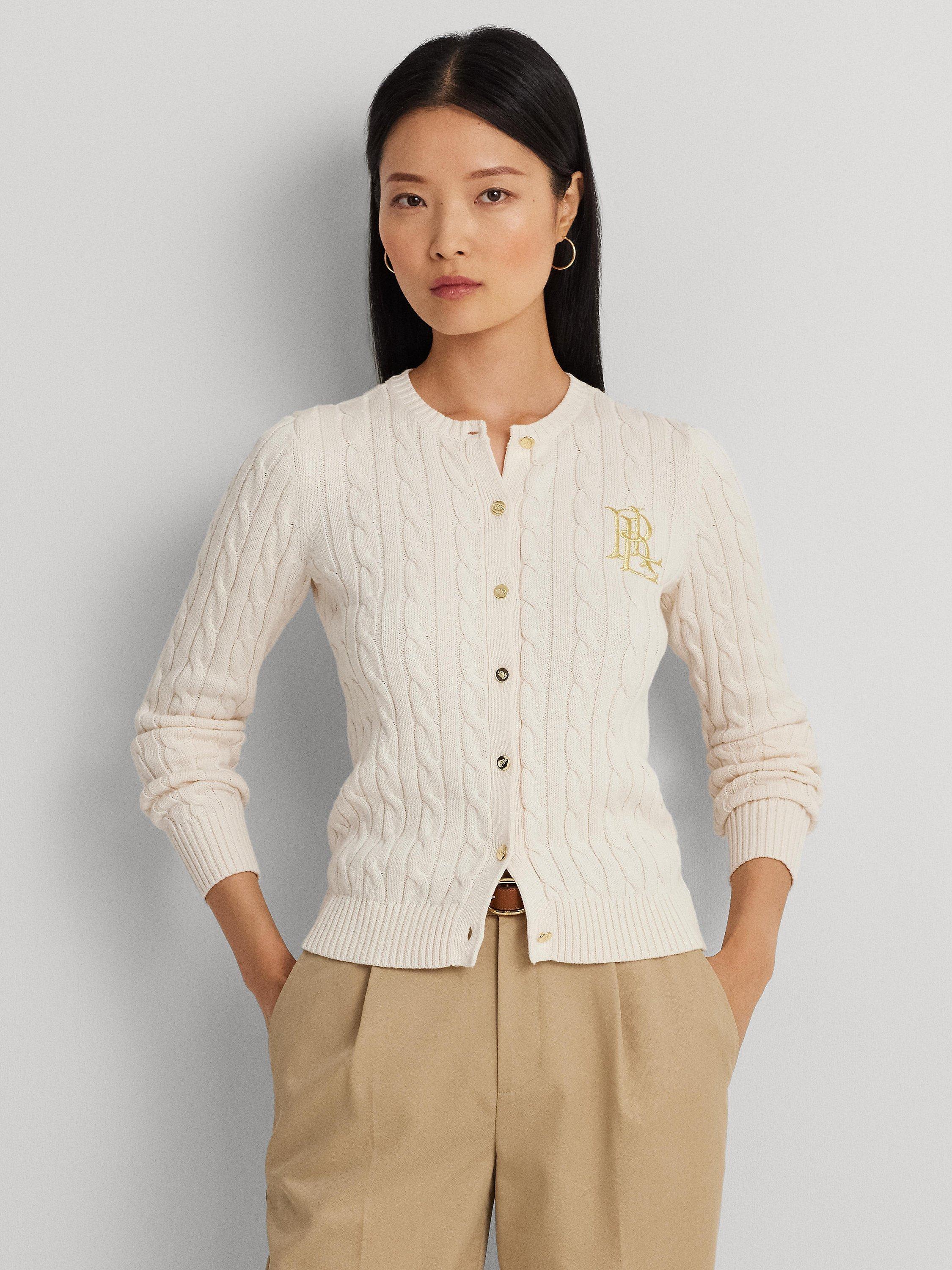 Ralph Lauren Black Label Womens Cardigan Sweater Beige sold 100% Cashmere S