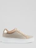 L.K.Bennett Lift Fabric Trainers, Cream/Gold