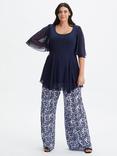 Scarlett & Jo Wide Leg Lounge Trousers, Navy/Ivory