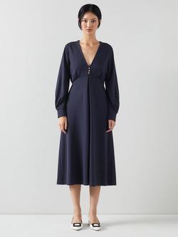 L.K.Bennett Jenny Jersey Midi Dress, Navy, Navy